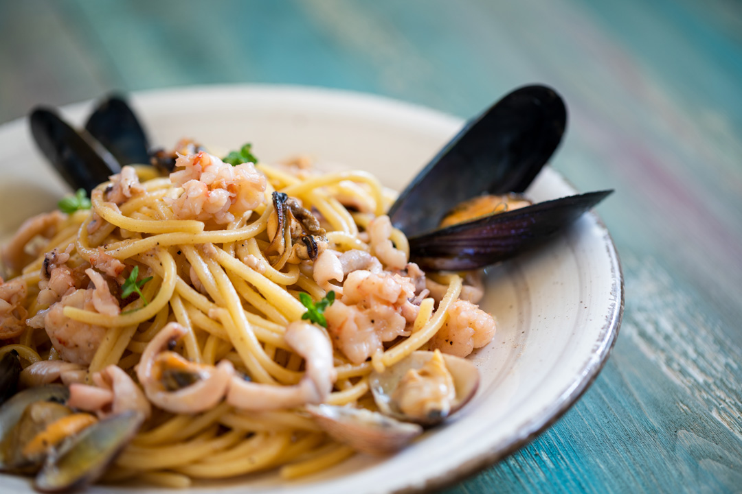 Pimi piatti menù pesce spaghetti